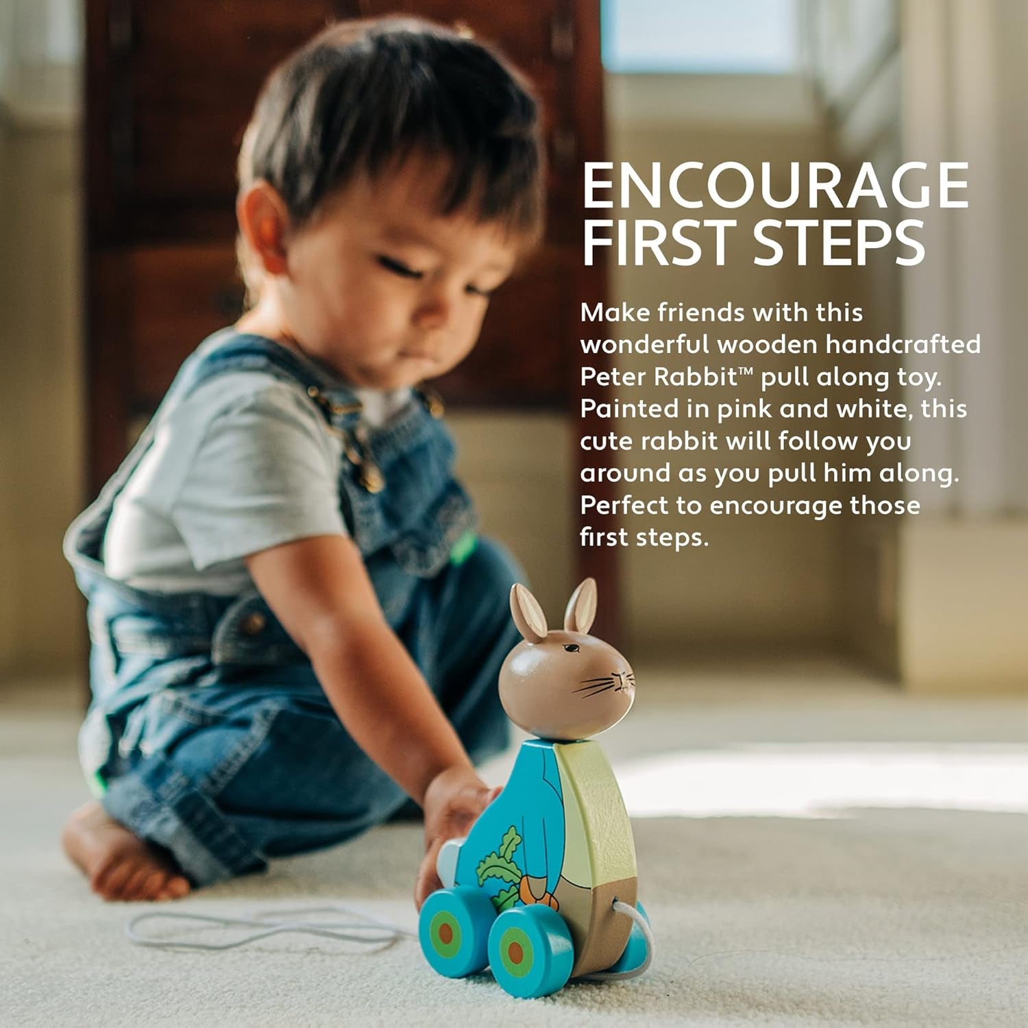 Peter Rabbit Pull along Toy, Wooden - Early Development & Activity Toys, Baby Bo