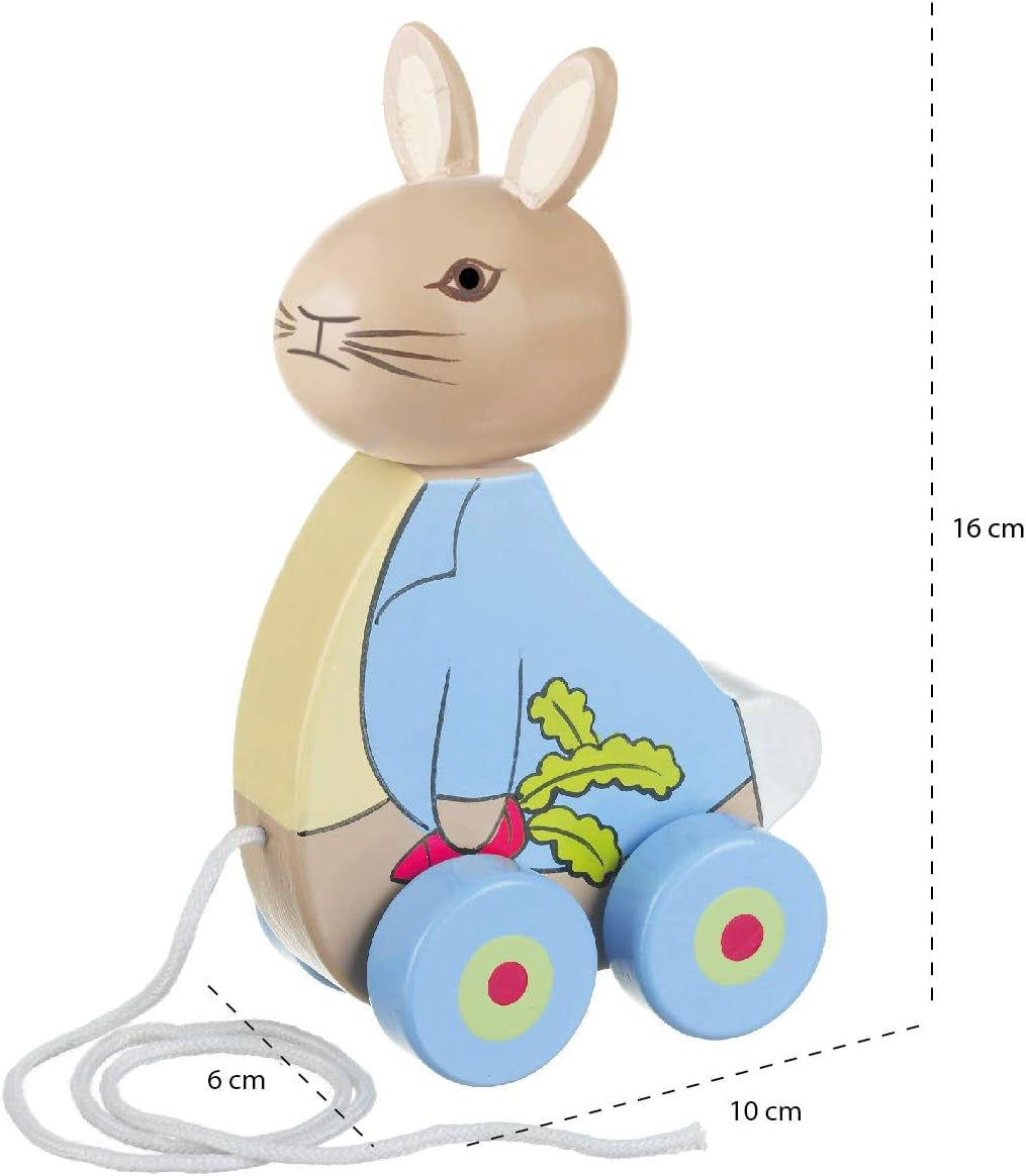 Peter Rabbit Pull along Toy, Wooden - Early Development & Activity Toys, Baby Bo